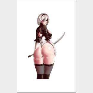 2b Nier Automata anime style Posters and Art